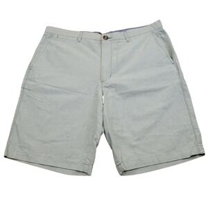 Merona Flat Front Mint Green Chambray 100% Cotton Chino Shorts Size 36